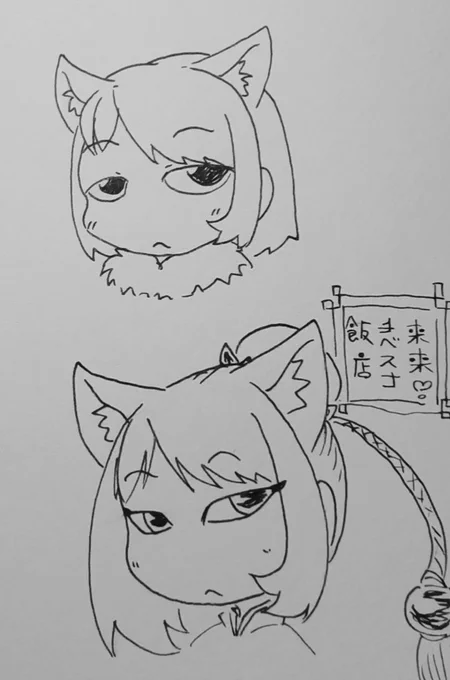 チベスナちゃん、どんな性格なのか知らないから完全に見た目だけで好きなフレンズなんですけど、目がすごく難しい。そして今更ながら、チベスナ飯店はあんまりチベスナじゃないのでは。 