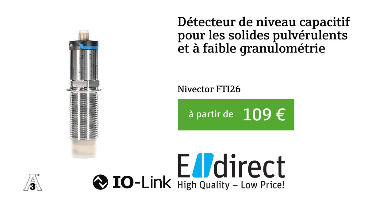 Endress_FR's tweet photo. Nivector FTI26 - le détecteur de niveau pour les solides à granulométrie fine et les pulvérulents. L'appareil se distingue par ses matériaux robustes, ses dimensions compactes et sa simplicité d'utilisation #edirect #pauto 
https://t.co/rx5g3aGKPq https://t.co/E7y6WzAjez