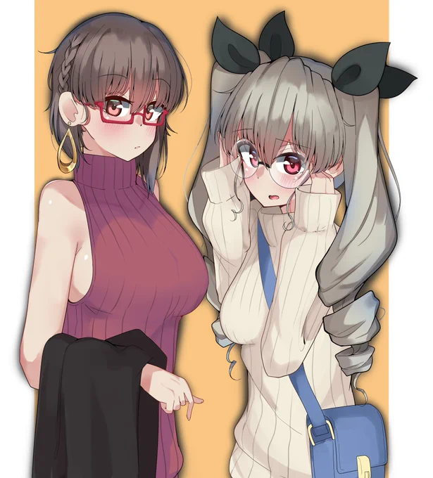 #ガルパン
まほチョビ眼鏡デート 
