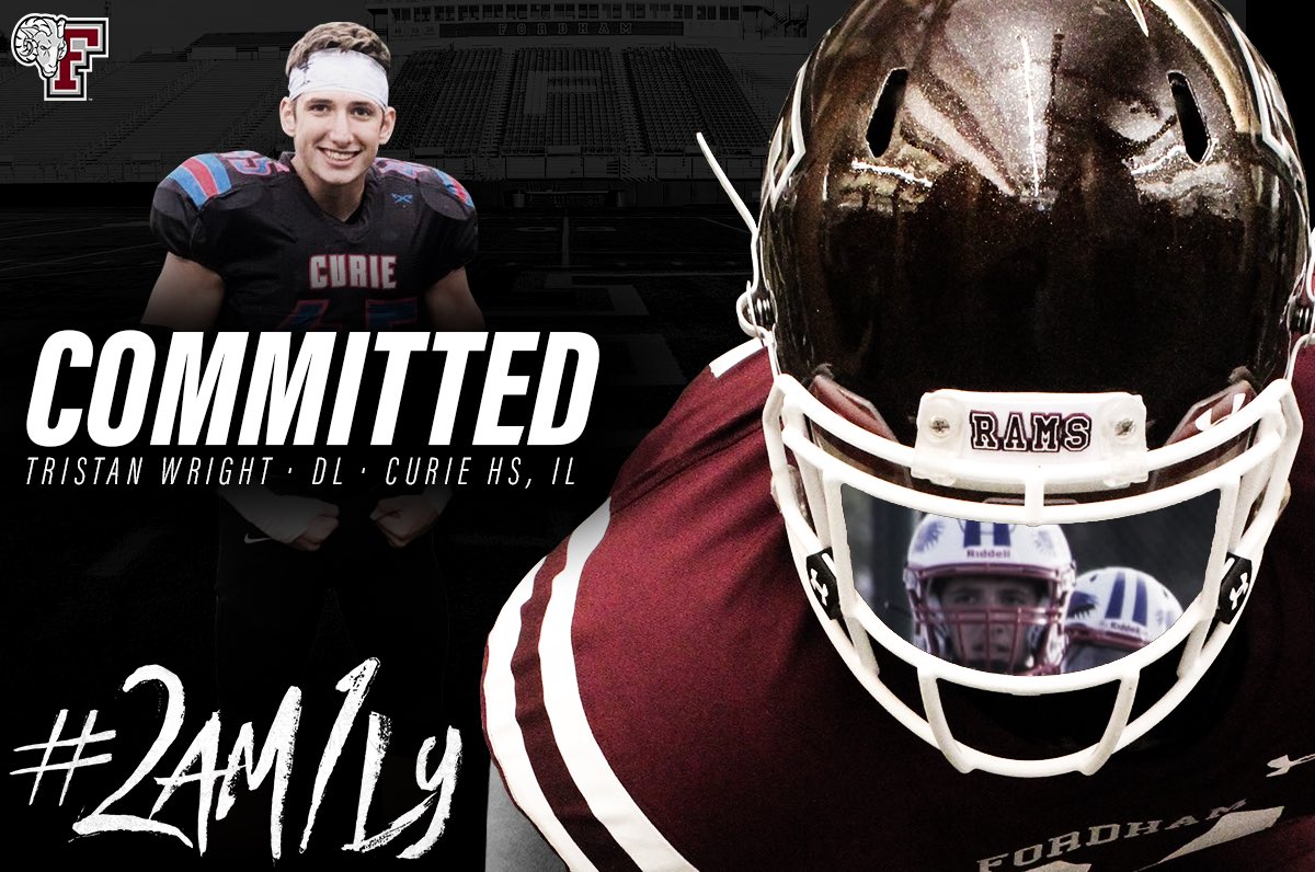 TWWright2021's tweet photo. COMMITTED!!!! Grateful to continue my academic and football career @FordhamNYC and @FORDHAMFOOTBALL! Incredibly thankful to @Coach_Conlin &amp; @coacher_Hut! Can’t wait to #GoToWork with you @ANU_NIKE22! #Ramily #2AM1LY #Ao1 #11Six #50YearDecision @CurieFb @CurieHS https://t.co/7KIdjHVs0M