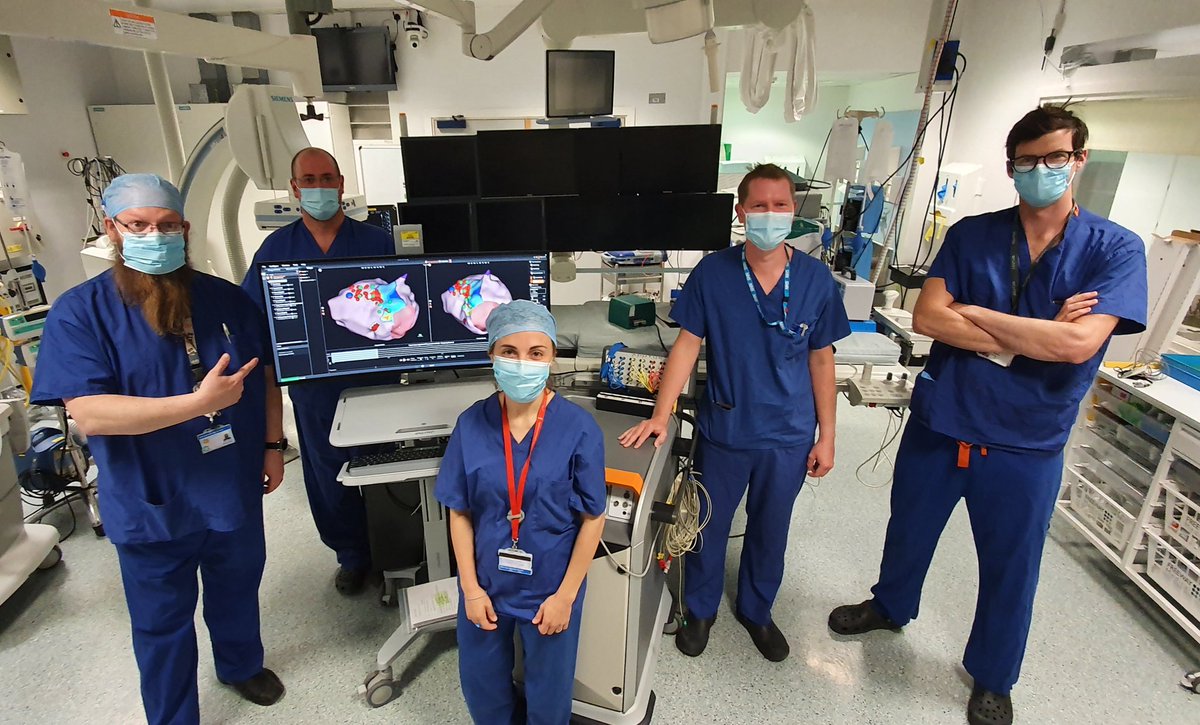 First case in the UK using the new Acutus Medical Gen 2 mapping system paired with Abbott Precision with my amazing colleagues Dr Milena Leo, Dr Mike Pope and Acutus gurus Gareth Hall and Richard Chambers 🤓🤓 <a href="/AcutusMedical/">Acutus Medical</a> <a href="/AbbottCardio/">Abbott Cardiovascular</a>