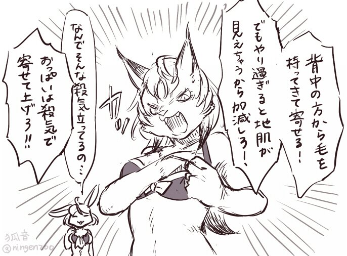 #女の子のイラストだけで興味を持ってくれる方へ届け
最近描けてないんですけど獣人ちゃんの毛考察が今でも好きなんだよなあっていう過去絵