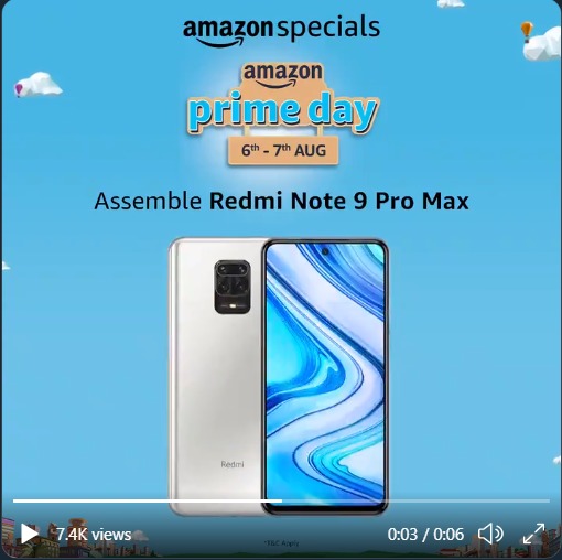 sgan3sh's tweet photo. @amazonIN @amazondotin Here you go the perfect screenshot of Redmi Note 9 Pro Max! 💯✔️😉

@amazonIN 
#AmazonPrimeDay &amp; #AmazonSpecialsRedmiNote9ProMax https://t.co/3n2axiYrwF