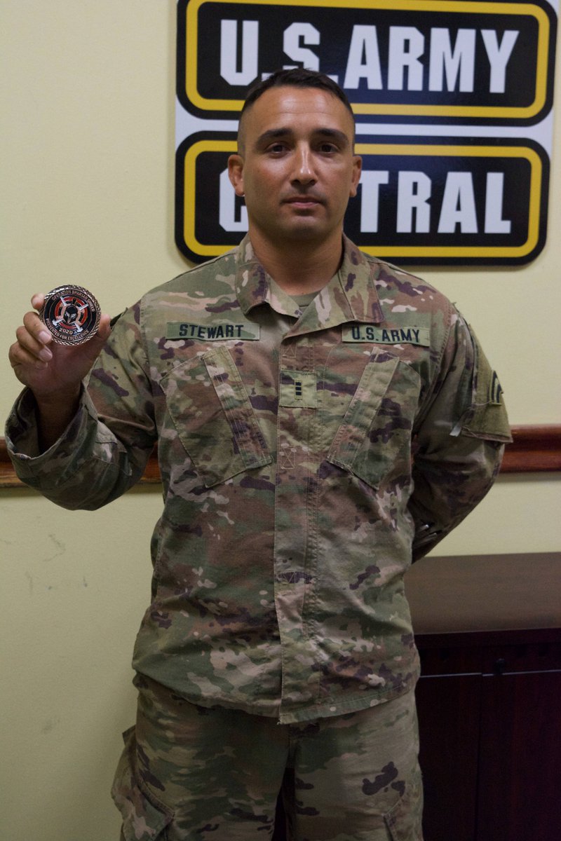 TFSpartan's tweet photo. Congrats to Spc. David Cruz and CW3 Richard Stewart on receiving coins!

Keep up the hard work #Soldiers!

#Army #Military 

@usarmycentral @CENTCOM @42ndInfantryDiv https://t.co/1x8xda5pFW