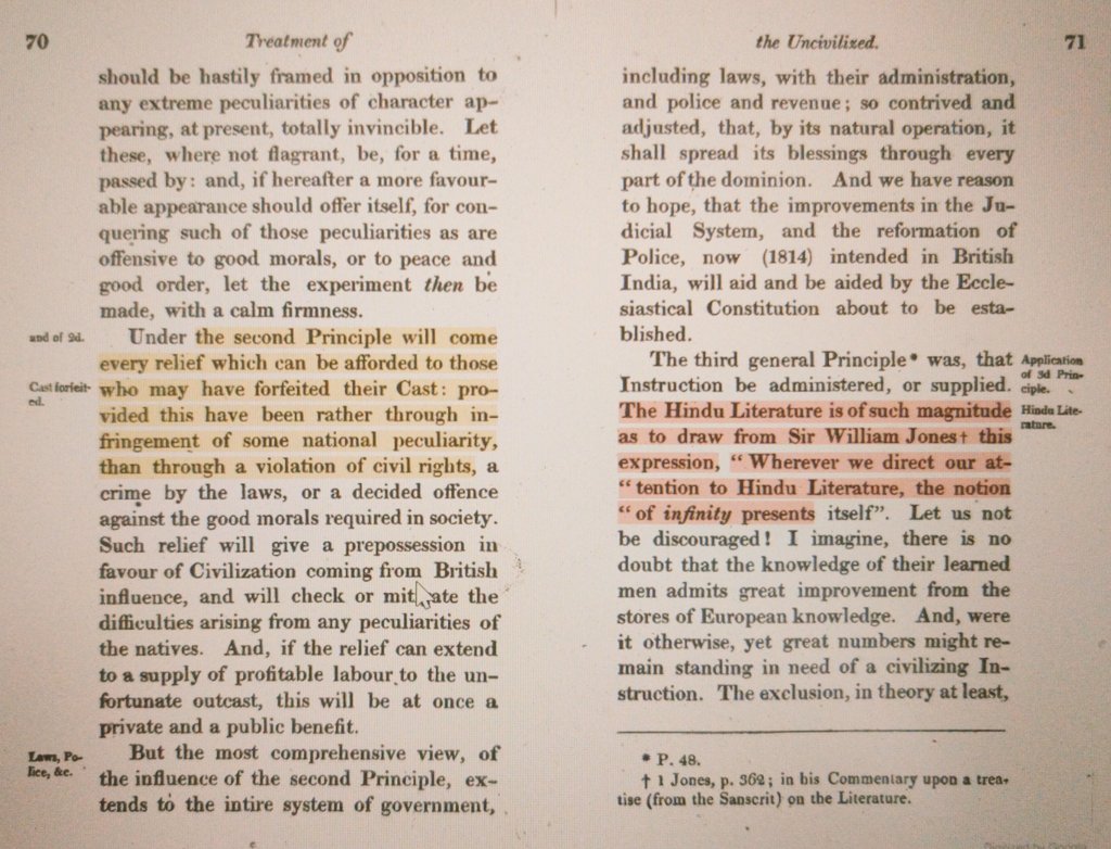 3rd Principle of administering INSTRUCTION was applied on Hindu literature.W. Jones himself said "Wherever we direct our attention to HINDU LITERATURE, the notion of INFINITY presents itself. Let us not be discouraged"10/n