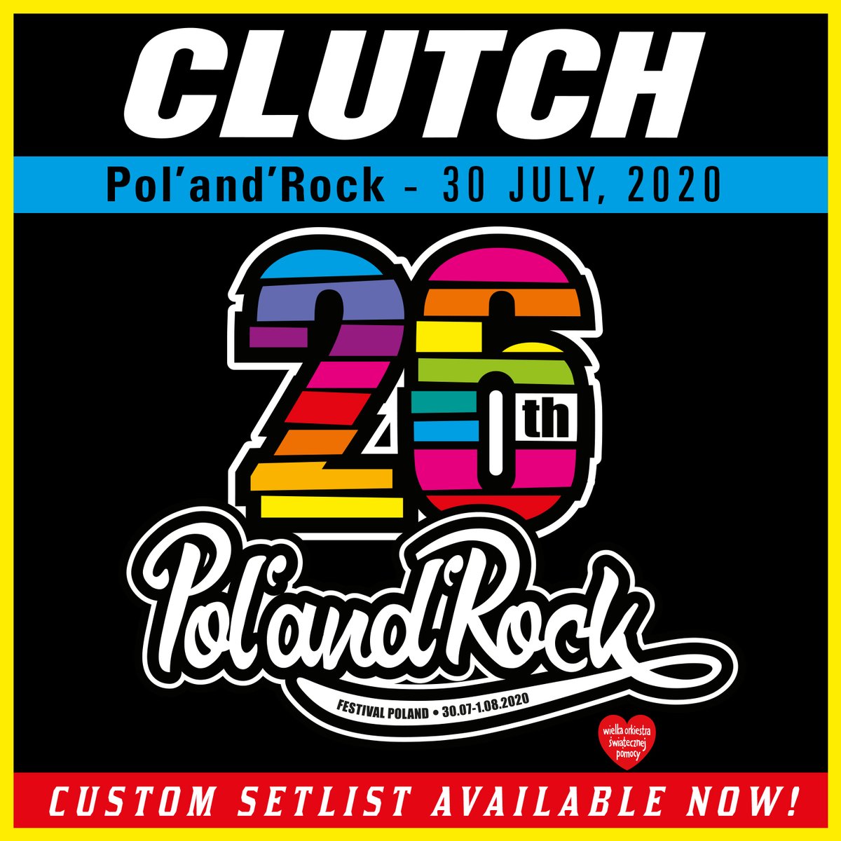 July 30th, 2020 – On this day today Clutch would have played one of the largest rock festivals in Europe, the Pol'And'Rock Festival in Kostrzyn, Poland where hundreds of thousands of festival-goers gather every year. Check out the playlist here: spoti.fi/3gcgeBZ