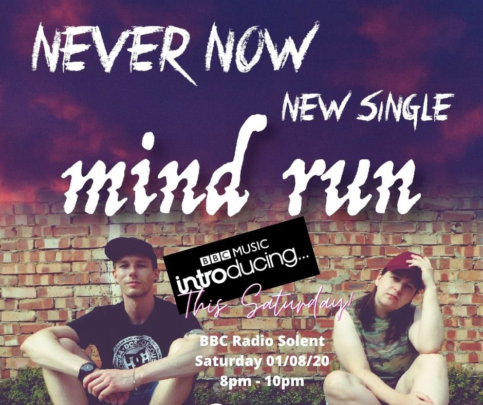 Never Now (@nevernow7) on Twitter photo ❗️Exciting news!❗️
We're buzzing to say that our latest single ‘Mind Run’ is going to be played on BBC Introducing Solent this Saturday night!
🎵 Tune in from 8pm🎵
Listen here 👉bbc.co.uk/programmes/p04…
<a href="/BBCIntroSolent/">BBC Music Introducing Solent</a>
#newmusic #nevernow #mindrun #poppunk #bbcintroducing ❗️Exciting news!❗️
We're buzzing to say that our latest single ‘Mind Run’ is going to be played on BBC Introducing Solent this Saturday night!
🎵 Tune in from 8pm🎵
Listen here 👉bbc.co.uk/programmes/p04…
<a href="/BBCIntroSolent/">BBC Music Introducing Solent</a>
#newmusic #nevernow #mindrun #poppunk #bbcintroducing