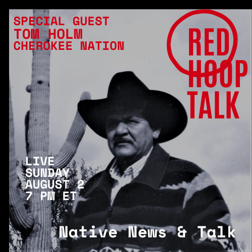 IndianAffairs's tweet photo. #REDHOOPTALK is LIVE Sunday 7 PM ET with TOM HOLM #CherokeeNation professor, author, and Vietnam War veteran who can tell some #OldIndianStories  Guest co-host is SHELDON SPOTTED ELK, #Cheyenne! #NativeAmericanHistory #NativeVeteran. Learn more at https://t.co/sE2SwDds0z https://t.co/4tmPV2sN1M