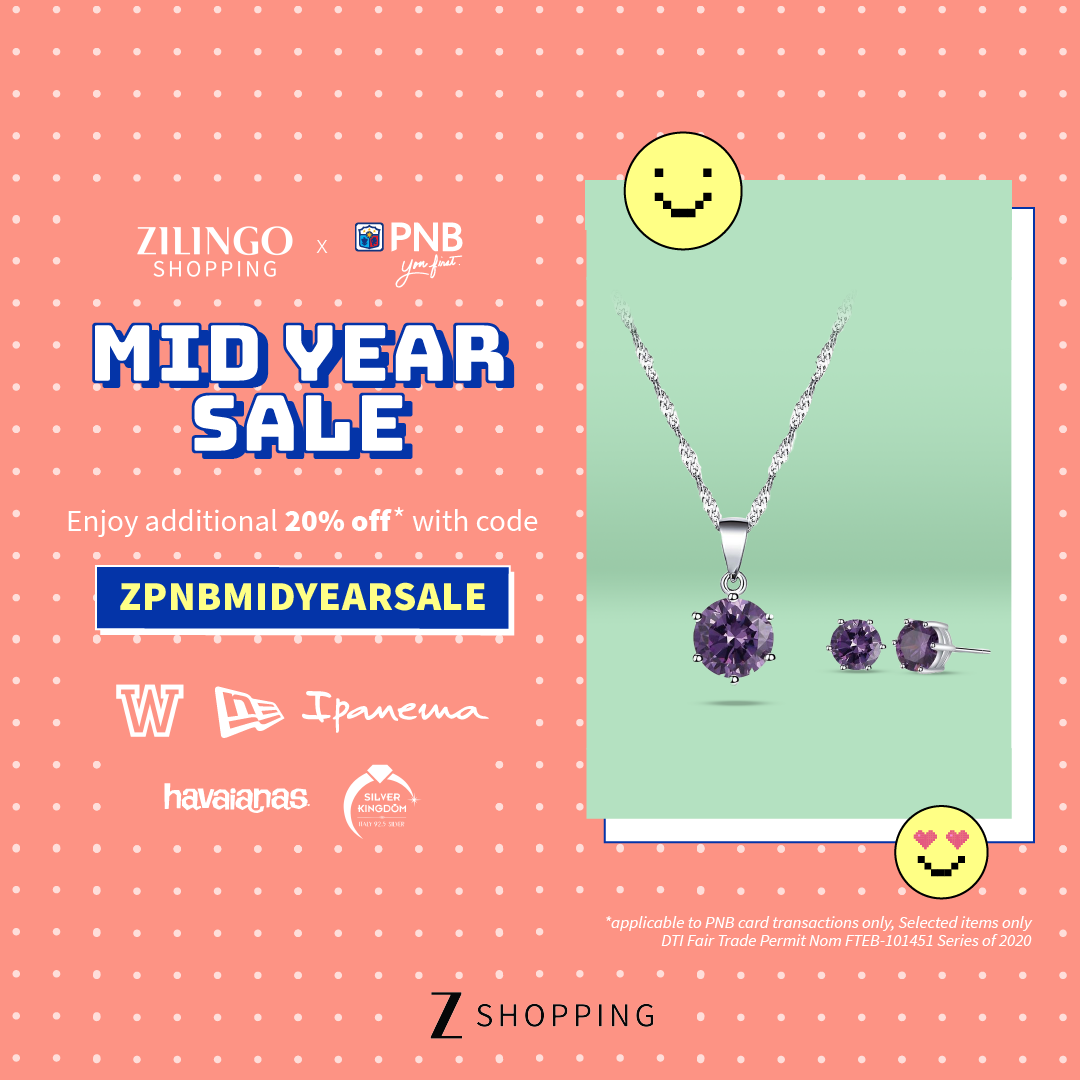 Enjoy our best brands with an additional 20% off when you shop with your PNB card!

Check out the collection @ bit.ly/32ZdZ1c and use the code ZPNBMIDYEARSALE