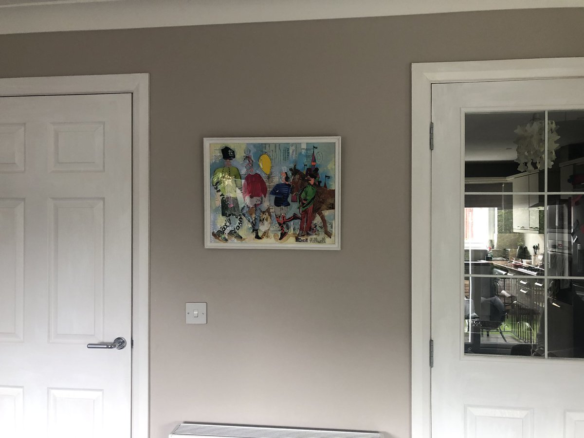 PaulineMacM's tweet photo. Over the moon with my #Commission from the very lovely @wendyhelliwell whom I met last year through the @MacArtShow... a #quirkyqueue with a nod to our family!  Love it 😍 Thank you so much Wendy xx https://t.co/sx8U1xP9y4