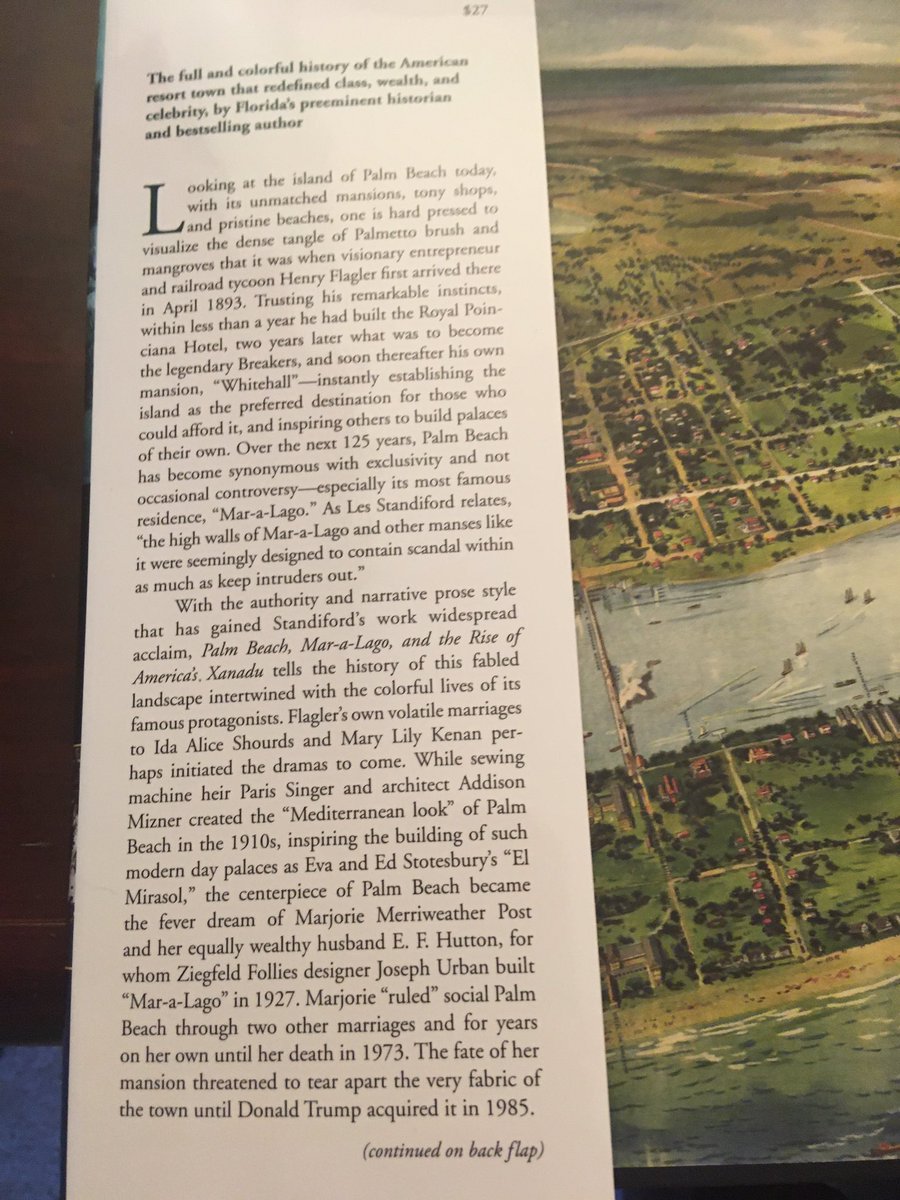 Suggestion for July 30 ... Palm Beach, Mar-a-Lago, and the Rise of America’s Xanadu (2019) by Les Standiford.