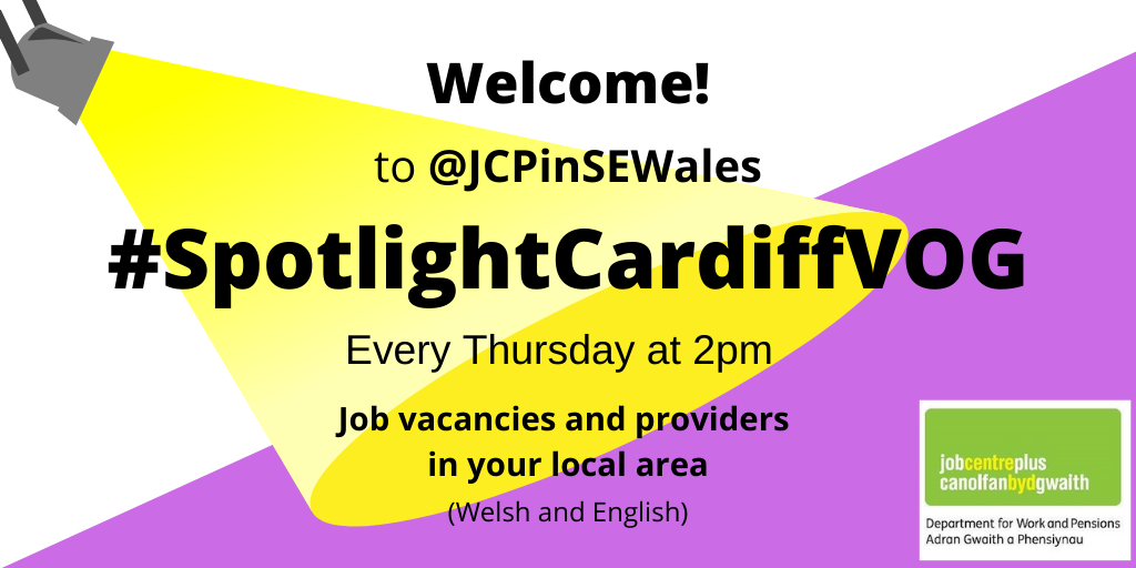 JCPinSEWales's tweet photo. Welcome to #SpotlightCardiffVOG on @JCPinSEWales! Stay tuned for jobs and support in your local area! 
#CardiffJobs  #ValeJobs https://t.co/78dzCpGbat