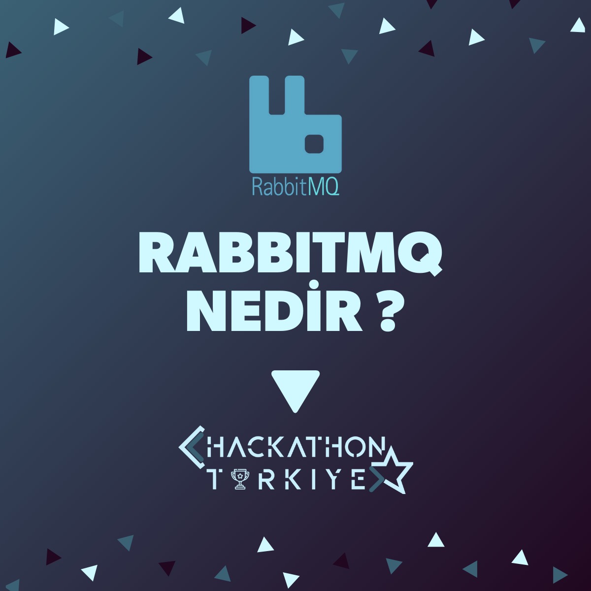 turkeyhackathon's tweet photo. RabbitMQ Nedir?
📚 Hadi hep birlikte keşfedelim 👇🏻
#hackathon #hackathons #hackathon2020 #hackathontürkiye #rabbitMQ #servertoserver #apptoapp #erlang #communication #message #teknoloji #hackathonsözlük #code #coder #idea #ideathon #onlineevent #çözüm #solution #solutions https://t.co/xlILZ19DU8
