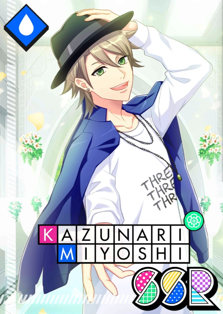 Kazunari:He will know exactly what you need in every situation. You just need a quick side hug? Done. You need a full on 15 minute snuggle sesh? Also done. It's like he's a telepath but with only hugs. Also he talks a bunch while hugging and it's really cute.
