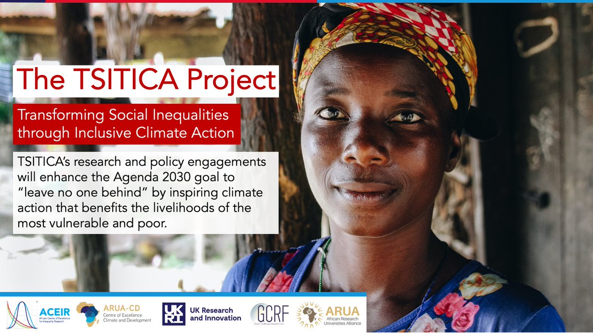 ARUA_CD's tweet photo. 6a/ TSITICA’s research & policy engagements will enhance the Agenda 2030 goal to “leave no one behind” by inspiring #ClimateAction that benefits the livelihoods of the most vulnerable and poor.
#sustainabledevelopment #Inequality #vulnerability #agenda2030 #SDGs #TSITICA https://t.co/8rsvXPadta