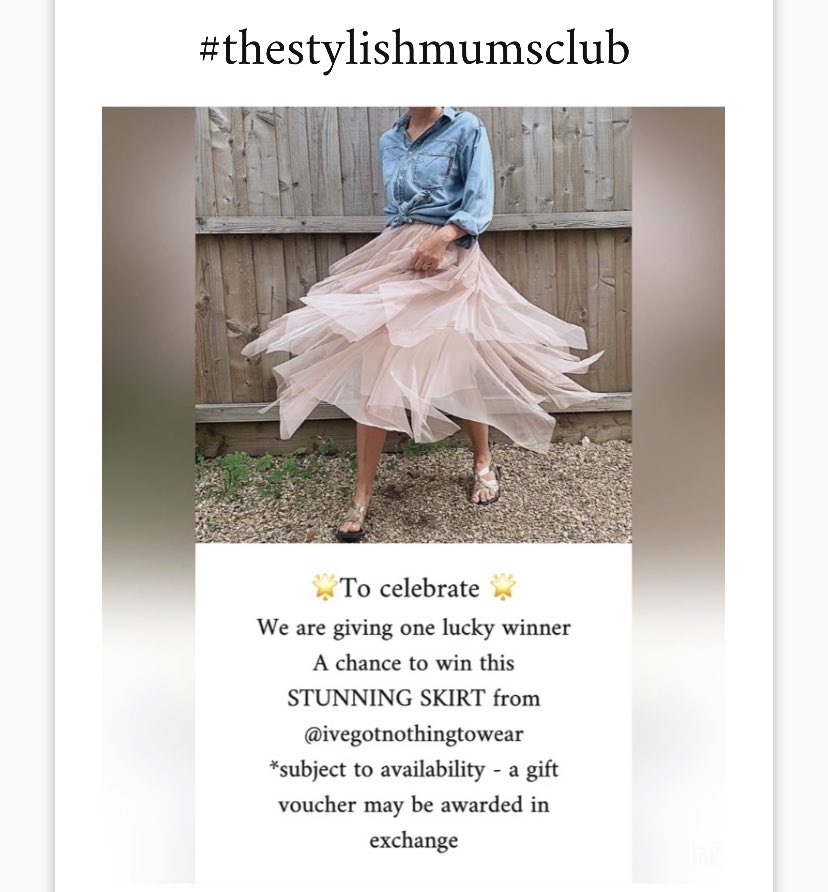 I have a giveaway live on my Instagram to celebrate myself and @ mumwithoutamum coming together to bring you #thestylishmumsclub You can win this incredible skirt! Head to my Instagram to find out more 🌟#giveaway #win #WINWIN #Competition #GiveawayAlert #inittowinit