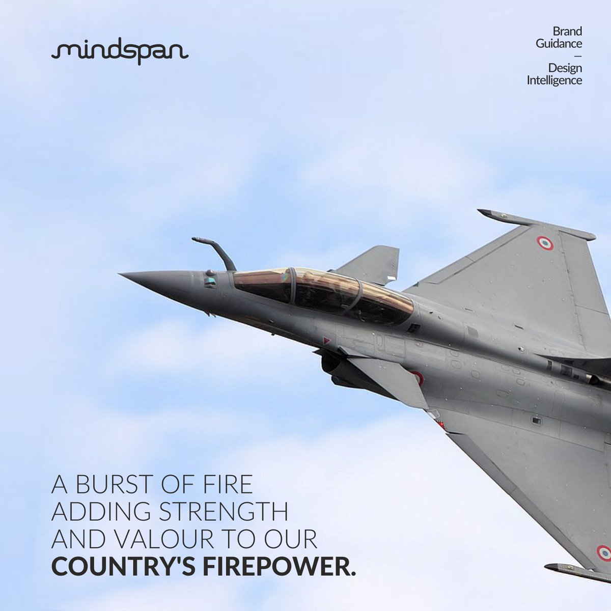 MindspanBrandCo's tweet photo. IR Supremacy, Interdiction, aerial reconnaissance, Rafael is now a part of the Indian Air Force with all its glory.
#welcomehome #newestaddition #iaffamily #iaf #mindspan #mindspanstyle #mindspandesign #Branding #brandguidance #digitalmarketing #advertising #advertisingagency https://t.co/gaeulQoXtw