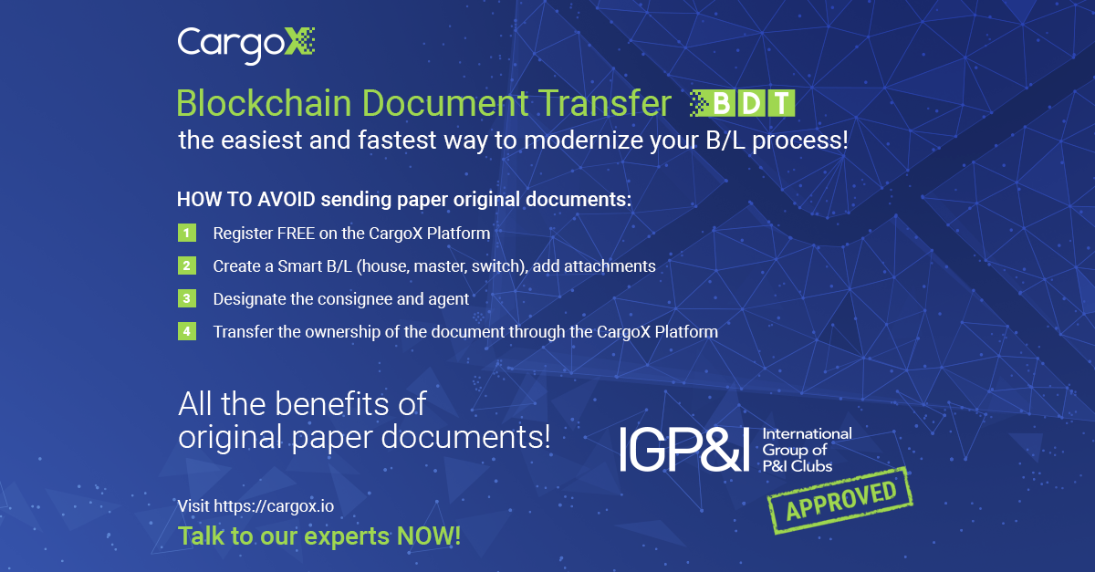 CargoXio's tweet photo. A paper document is still the crown jewel of a business process - so how do you digitalize all the document of title transactions? Get a free CargoX Platform demo &amp; advice at https://t.co/YzcNUyDA2Q #billoflading #letterofcredit #smartbl https://t.co/KgdofYAiRr