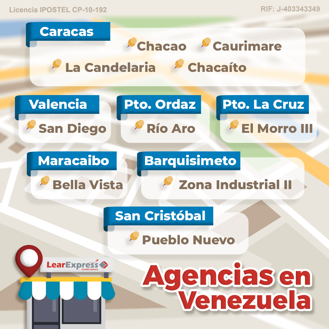 LearExpress_Ve's tweet photo. Contamos con 10 agencias en el país donde puedes retirar tu paquetería. 4 en #Caracas y 6 en el interior del país. Conócelas y elige la de tu preferencia: https://t.co/WBGFGBulIx
#LearExpress #LearTips #Status #Paquetería #Envíos #Courier #Venezuela #Aéreo #Miami #USA https://t.co/ivtJPhWhq4