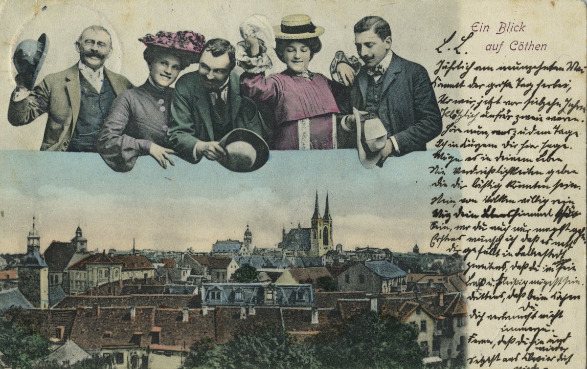 Ein Gruß zum Welttag der Postkarte aus dem Bestand des Historischen Museums im Schloss Köthen. Schreibt mal wieder: Aktuell liegt das Postkartenporto bei 60 Cent. #postcard #koethen