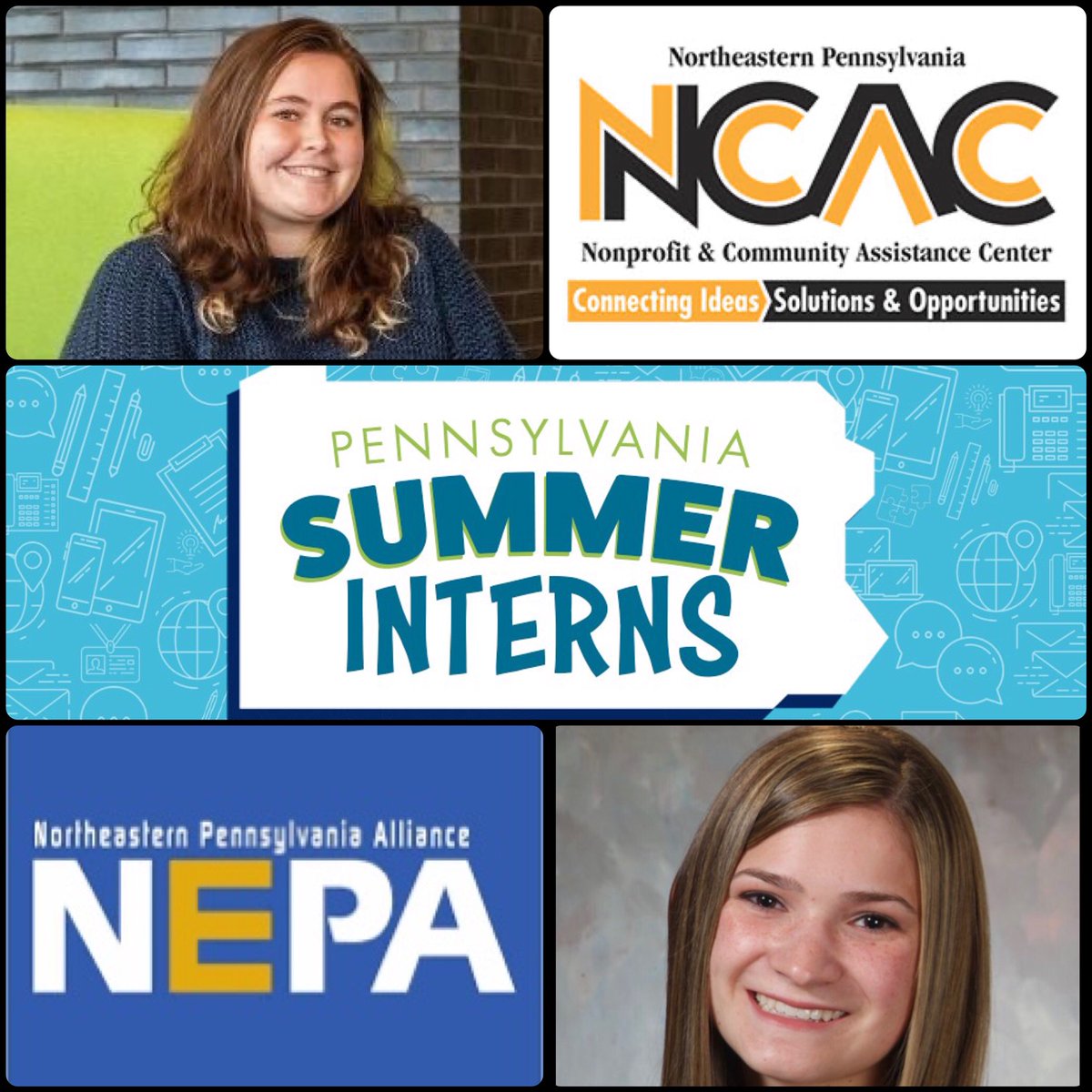 NEPA_Alliance's tweet image. NEPA is pleased to have the opportunity to work w/ #PASummerInterns Autumn Bohner a Graphic Design &amp;amp; Integrated Communications major @MarywoodU &amp;amp; Emily Viteritti a Marketing Major @KingsCollege_PA. Thank you for your hard work #NationalInternDay #InternsofPA2020 @PALaborIndustry