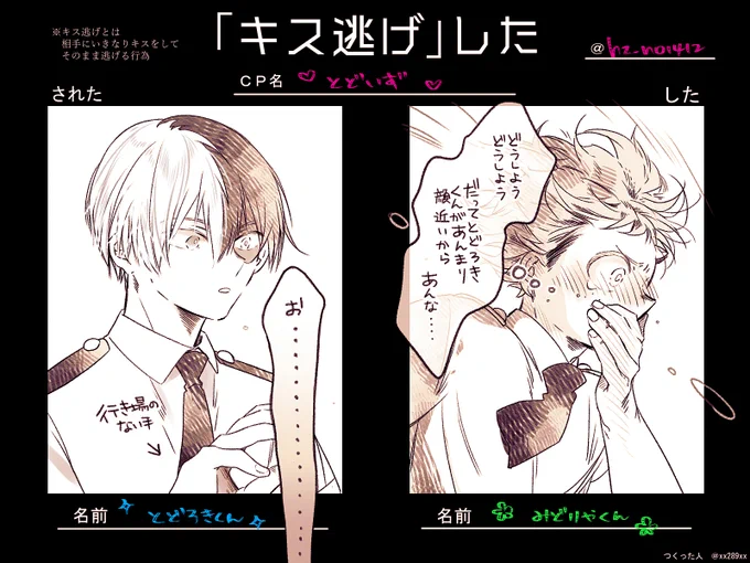 キス逃げ??(まだ付き合ってない)(テンプレお借りしました) 
