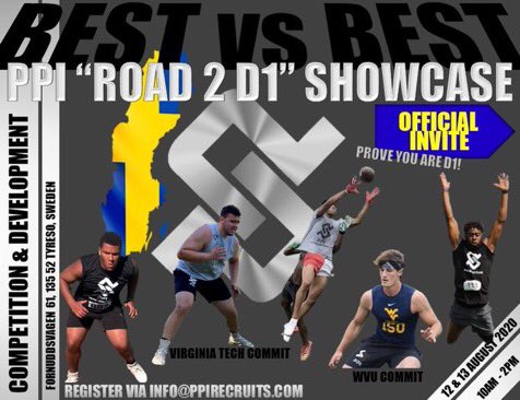 I am thankful to be invited to the Best camp in Europe <a href="/ppirecruits/">PPIRECRUITS</a> “Road 2 D1” showcase! If you want to compete, meet me in Sweden 🇸🇪 #4TheCulture