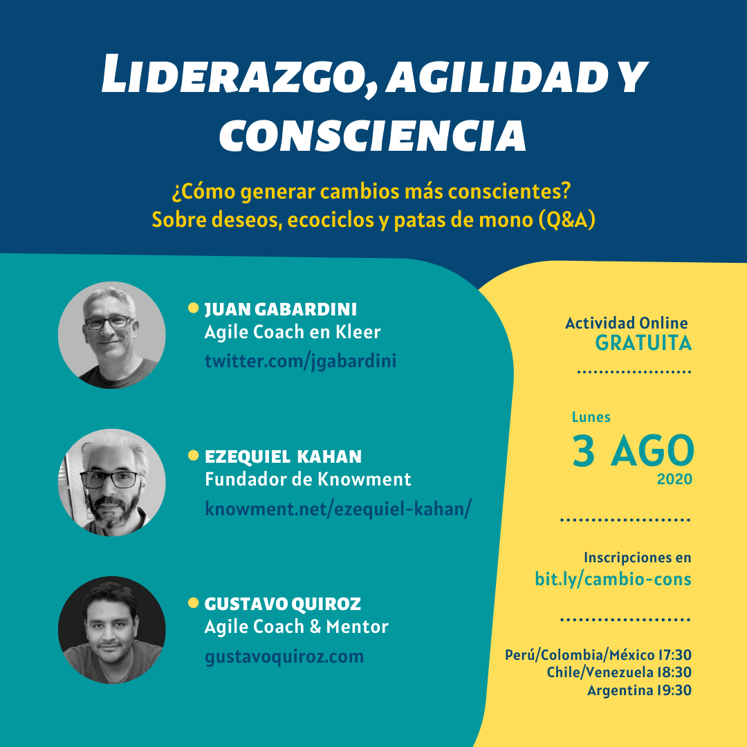 jgabardini's tweet photo. ¿Cómo generar cambios más conscientes? 
Sobre deseos, ecociclos y "patas de mono"
Estaré con @soyezequiel y @quiroz_gustavo el lunes 3

Para registrarse: https://t.co/IGevSlHoHI
Más info: https://t.co/3AsQZglVSL https://t.co/PV5Lupmu3o
