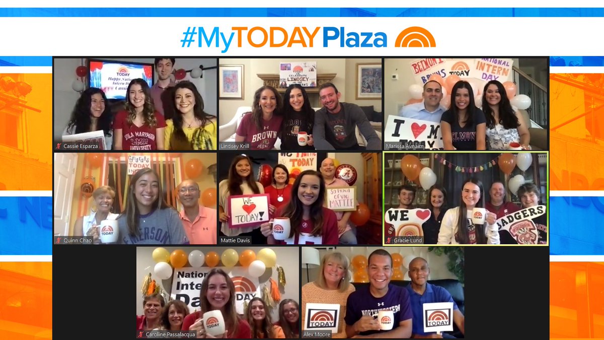 Happy National Intern Day to this outstanding group of <a href="/TODAYshow/">TODAY</a> summer interns! 🤩🧡