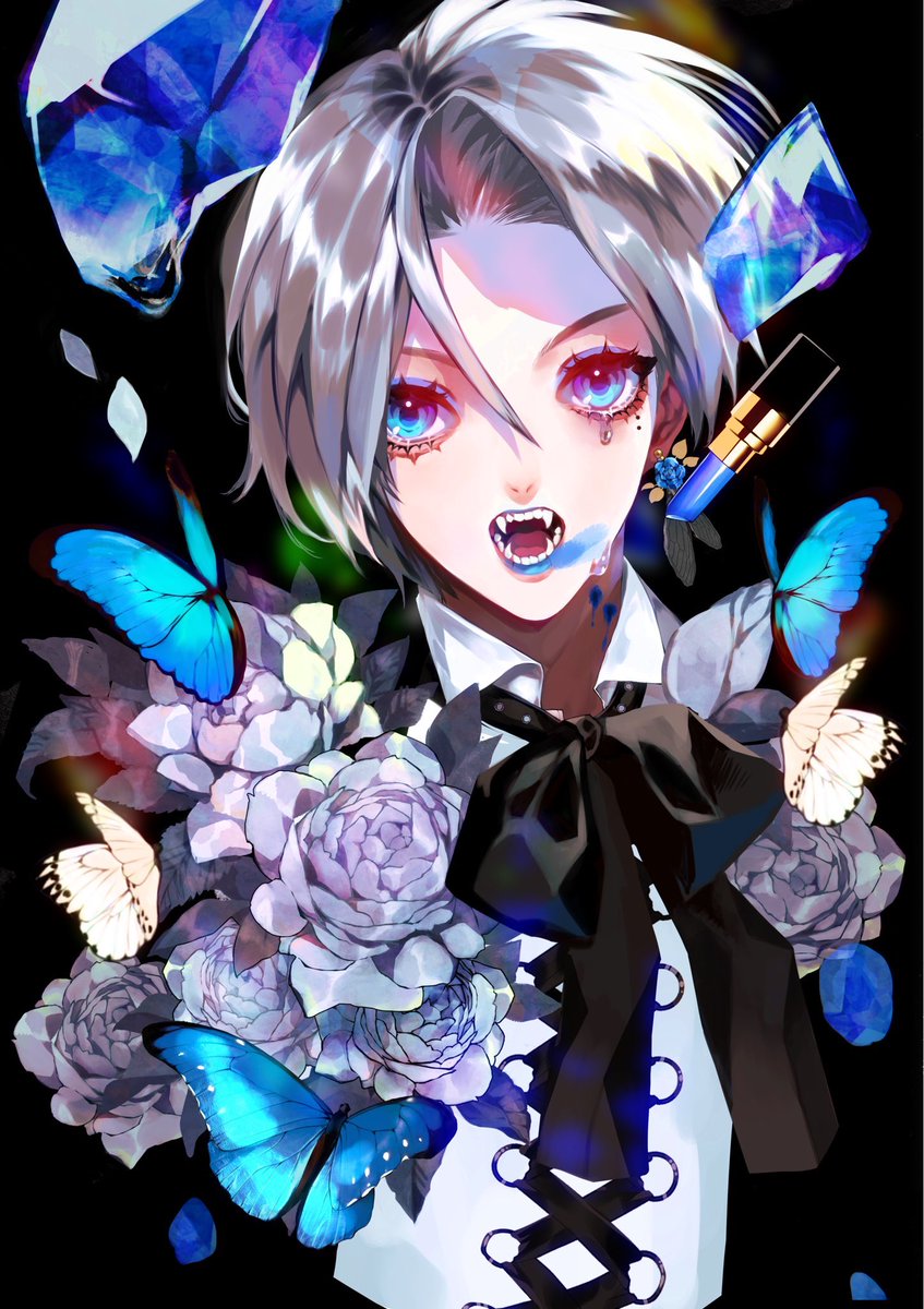 「?Blue vampire 」|🦋やゆのすけ🦋𝕪𝕒𝕪𝕦𝕟𝕠𝕤𝕦𝕜𝕖@多忙のイラスト