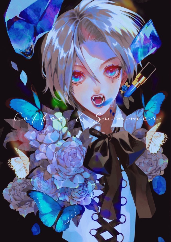 「?Blue vampire 」|🦋やゆのすけ🦋𝕪𝕒𝕪𝕦𝕟𝕠𝕤𝕦𝕜𝕖@多忙のイラスト