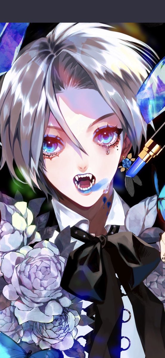 「?Blue vampire 」|🦋やゆのすけ🦋𝕪𝕒𝕪𝕦𝕟𝕠𝕤𝕦𝕜𝕖@多忙のイラスト