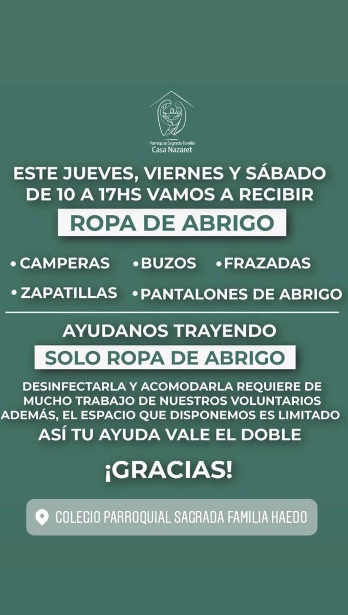 delRioMariano's tweet photo. Seguimos necesitando de tu generosidad para ayudar a nuestros hermanos https://t.co/WuaCdlpRX2