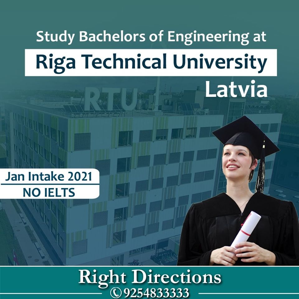 Study in Europe II NO IELTS

#RigaTechnicalUniversity of #Latvia invites #Student Applications for #Bachelors of #Engineering for #JanIntake 20201. Call: +91- 9254833333

#RightDirections #bestvisaconsultant #yamunanagar #studyinEurope #StudyAbroad #StudyinLatvia
