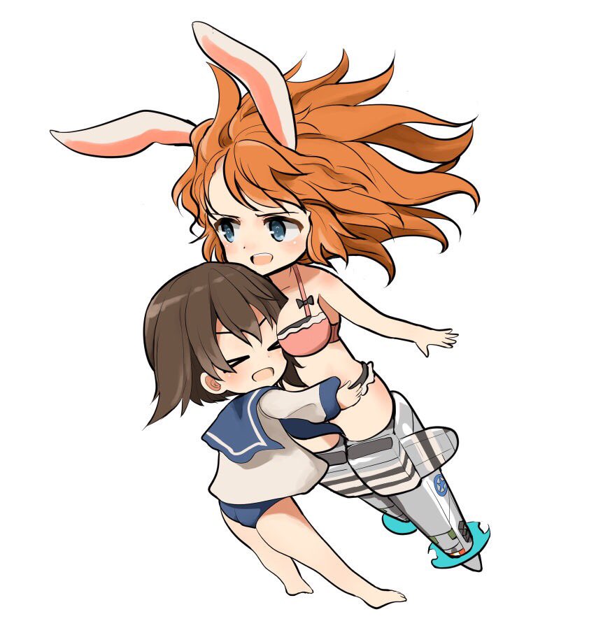 シャーリー+芳佳。やはりこれだと挟まれてる感じになるのかなと。 #s_witch 