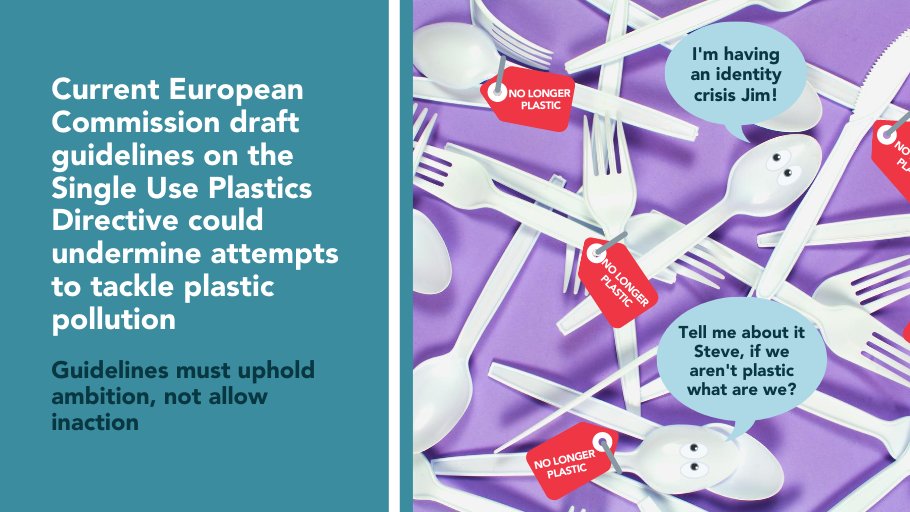 Current discussions on the European Commission Guidelines could jeopardize EU single-use plastic bans!
The European Commission and EU countries need to uphold the ambition to end plastic pollution! 👉🏽 bit.ly/30emVhr Let's #breakfreefromplastic!