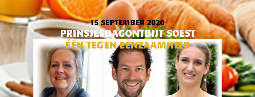 #Prinsjesdagontbijt #Soest - Één tegen eenzaamheid, 15 september 2020 met monique Wolfkamp, Arne Schaddelee, Liesa van Aalstmeld je aan via bit.ly/2Xag3jf max. 50 mensen #eentegeneenzaamheid #september #samenleving #desoesterduinen #bestuur #maatschappelijk