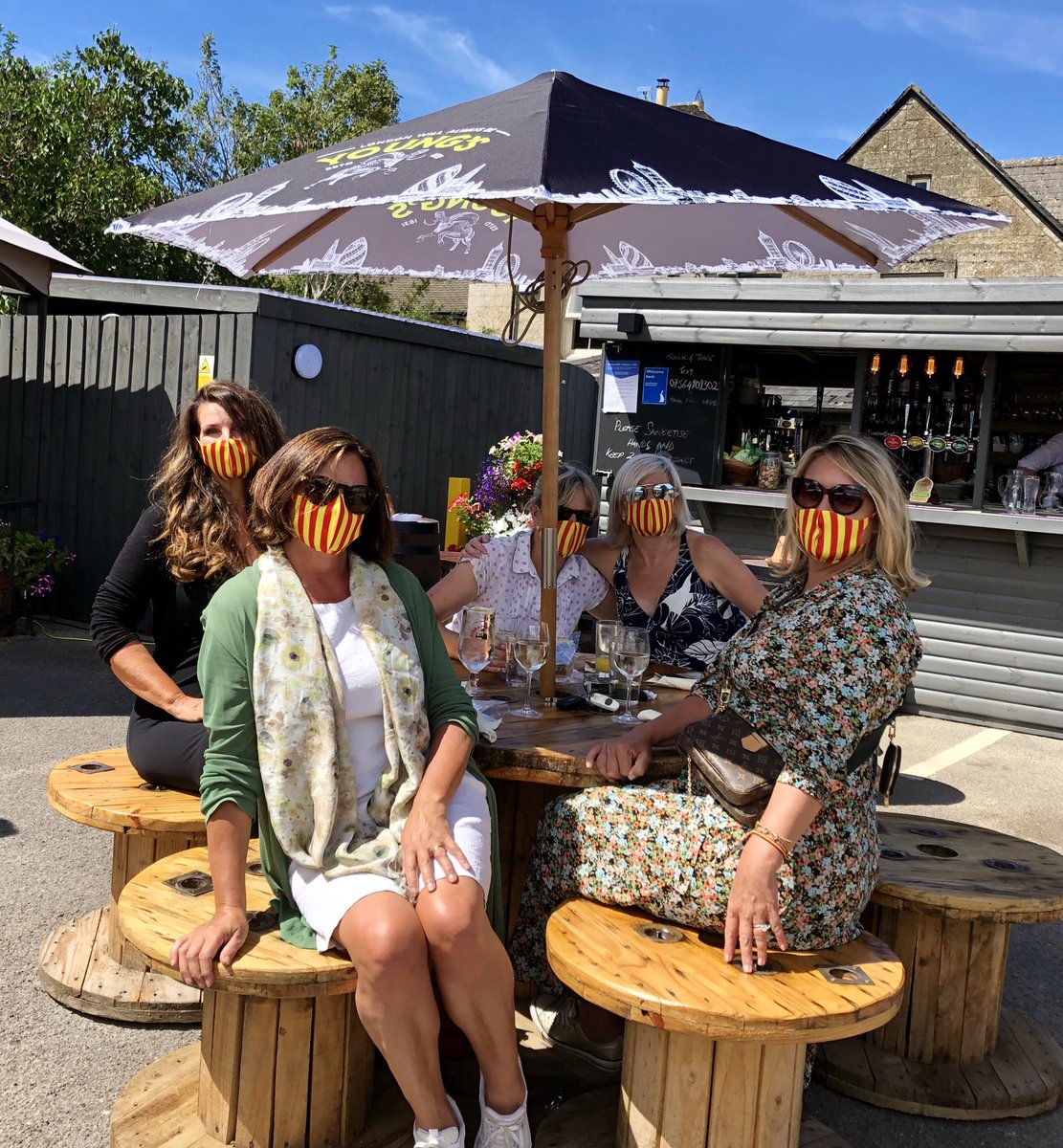 A rather fetching set of face masks in honour of a special birthday celebration <a href="/FOBRacing/">Fergal O'Brien Racing</a> <a href="/chris80150398/">Chris Coley</a> <a href="/theynws/">YesNoWaitSorries</a> x