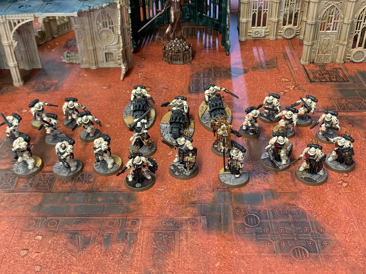 AsgardWargames's tweet photo. I’ve finished the #Indomitus Space marines! My #AngelsofAbsolution are nearing completion but here’s the family photo as it stands! #WarhammerCommunity #warhammer40k #Warmongers #paintingwarhammer https://t.co/VMEhtoq7Uk