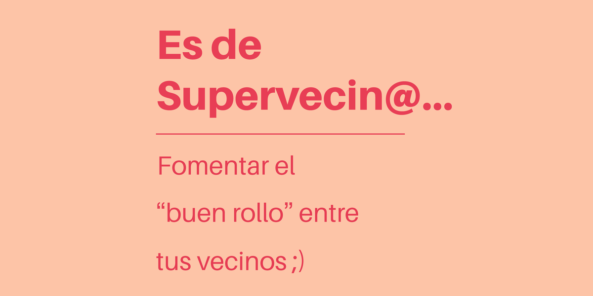 Supervecina_Com's tweet photo. En el #DiaDeLaAmistad desde #Supervecina queremos tender puentes para que se fomenten bonitas amistades en las comunidades de vecinos ❤️
Dejemos a un lado el odio histórico entre puertas (#vecinasdevalencia 😂)
Tampoco es taaan mala la música alta de tu vecino, no?... o sí 😅 https://t.co/YGQugvyzbL