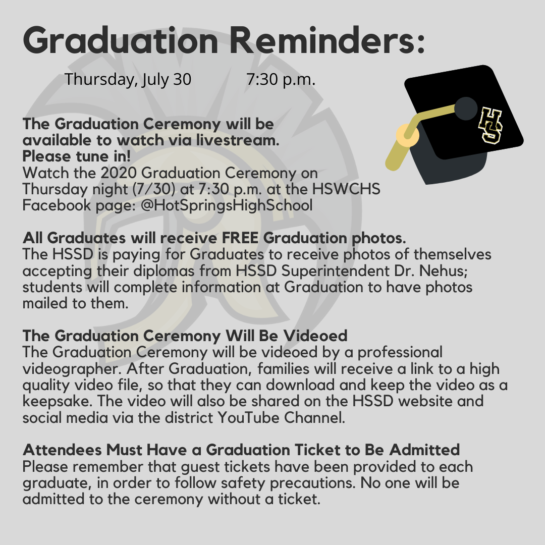 Hs School District Our Long Awaited Graduation Ceremony Will Finally Take Place Tonight At 7 30 P M Please Find Details Below For Watching The Ceremony As A Livestream At The Hot