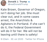 Left, Fox's America's Newsroom, 9:04 a.m.Right, Trump, 9:20 a.m.