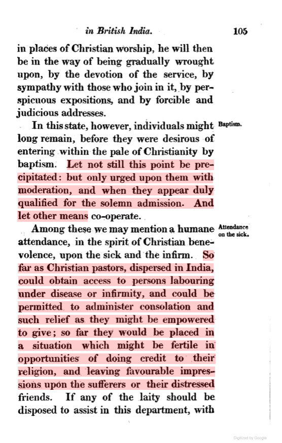 The Britishers' focussed on letting in Hindus in to the churches out of curiosity and that was seen as a big step towards Conversion.The pastors were assigned duties to find SICK and INFIRM for consolation and relief (a potential for convert)13/n