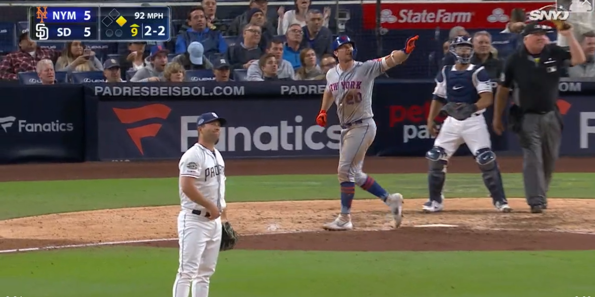 And you’ll poke that bear til her claws come out  https://www.mlb.com/news/pete-alonso-answers-feud-with-449-foot-homer
