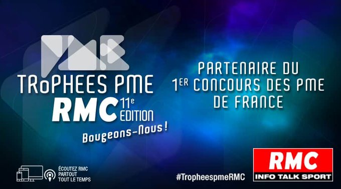 CMA_Paris's tweet photo. La 11e édition des @TropheesPmeRMC est lancée!
Inscrivez-vous pour l'un des 5 prix : #Artisanale #Créative #FabriquéEnFrance #JeunePousse #ResponsableEtDurable
🏆A la clé une campagne publicitaire de 100K€ brut sur @RMCinfo
📲Inscription avant le 12/10 https://t.co/WidpWrVjDX https://t.co/qJX4dWY8NW