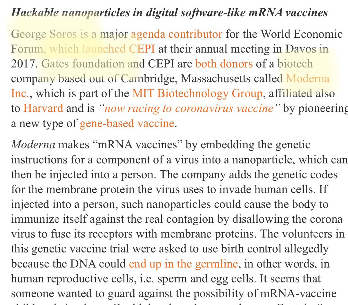 And who was the primary stockholder of Moderna until his death? Jeffrey Epstein. His role in Moderna is where he made his fortune and established his connections. Let that sink in.Wake up people! You are being conditioned and controlled."