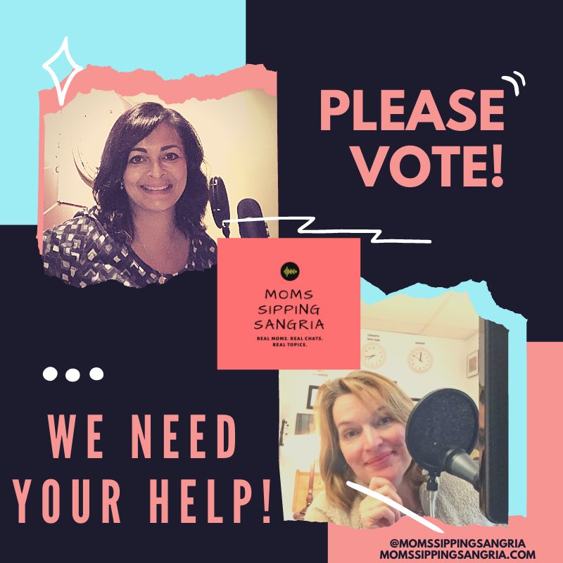 SippingSangria's tweet photo. It’s been almost a year since we started this #podcast adventure with you. Help us win one of these awards from the people who matter most ... that would be you, and you, and you❣️

➡️ Nominations close TOMORROW, so please 🌟VOTE🌟 for our podcast now. https://t.co/bkjl74gbIM https://t.co/hG787IeWcA