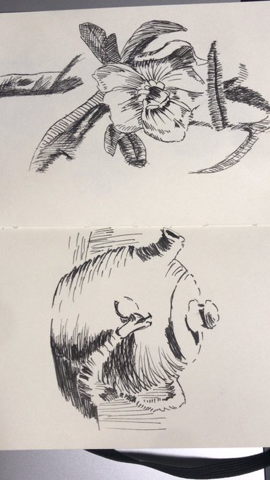 ペン画もなぜか練習してるわけね
アナログで書くと小細工が効かないか弱点がわかる気がするけど治せるかは別問題だよね 