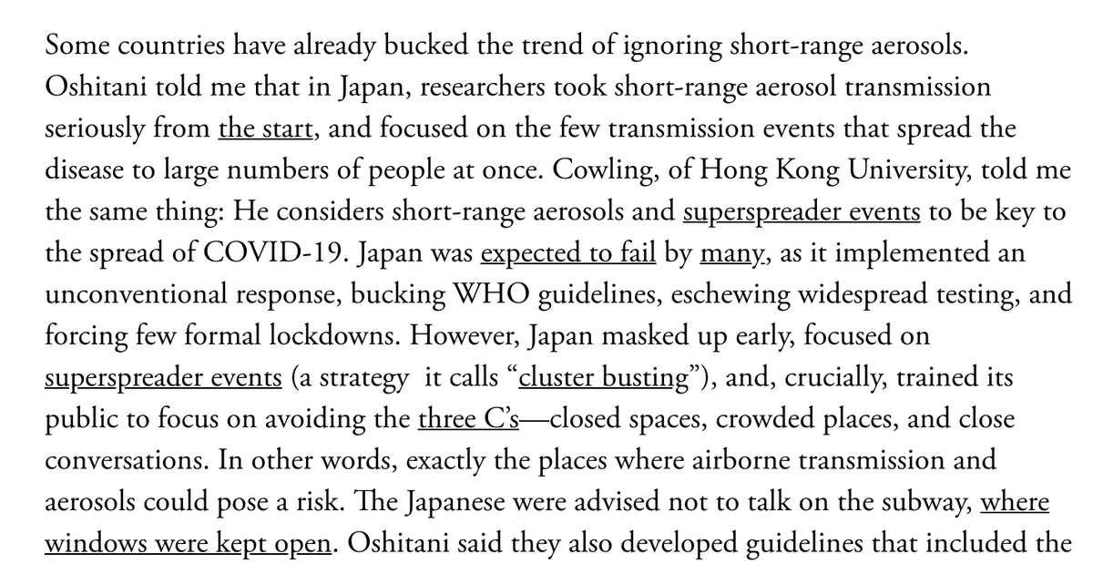 Kind of nuts that the Japanese focused on ventilation and masking from the start and it seems to just have been pretty successful? Though cases rising there