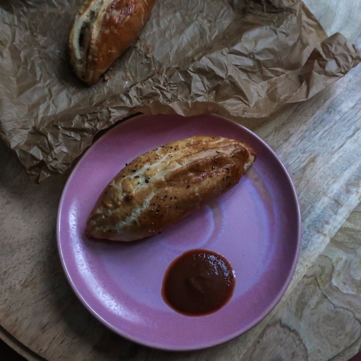 SprawlKitchen's tweet image. It has got to be hot sauce with cheese &amp;amp; onion pasty.